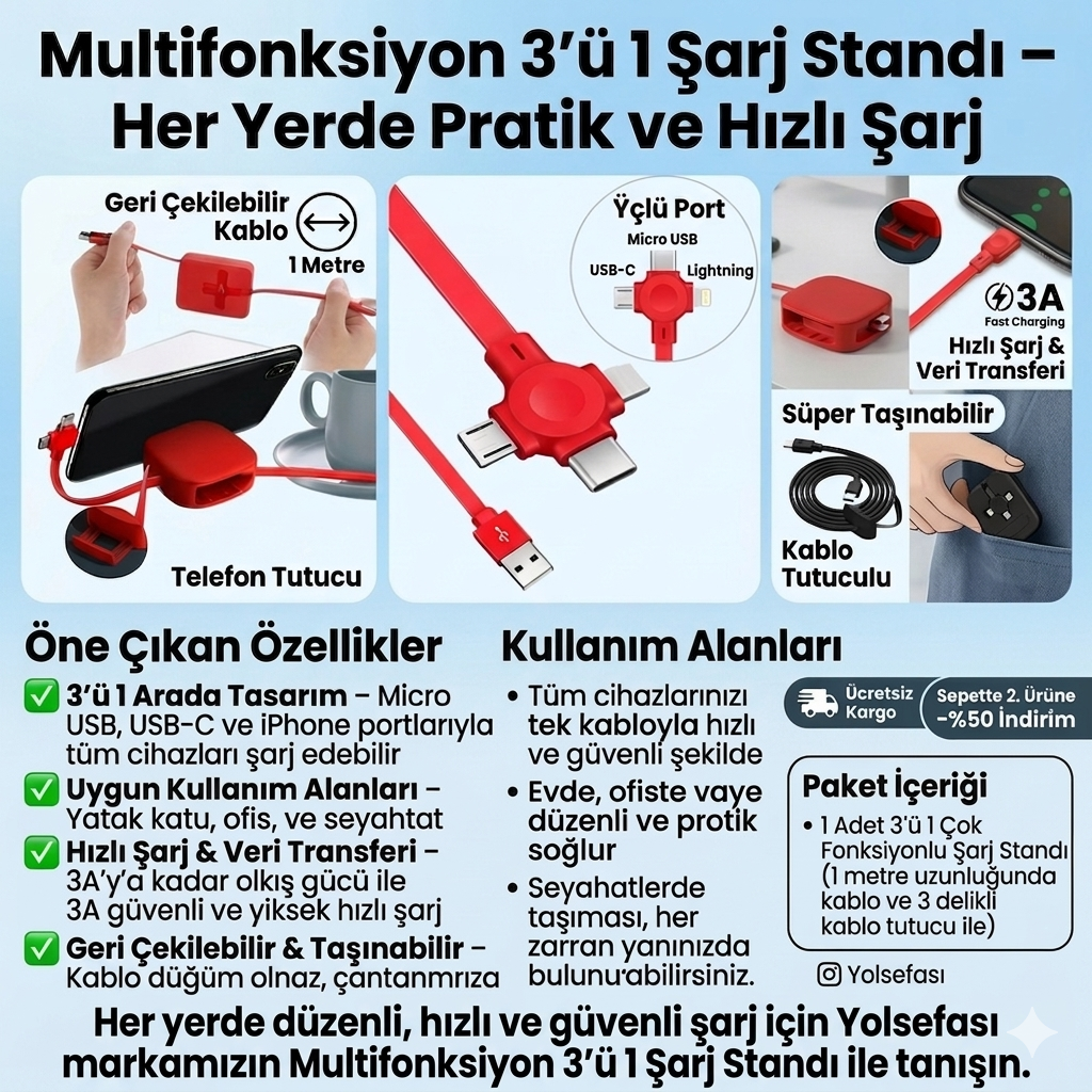 2. Multifonksiyon Şarj Standı