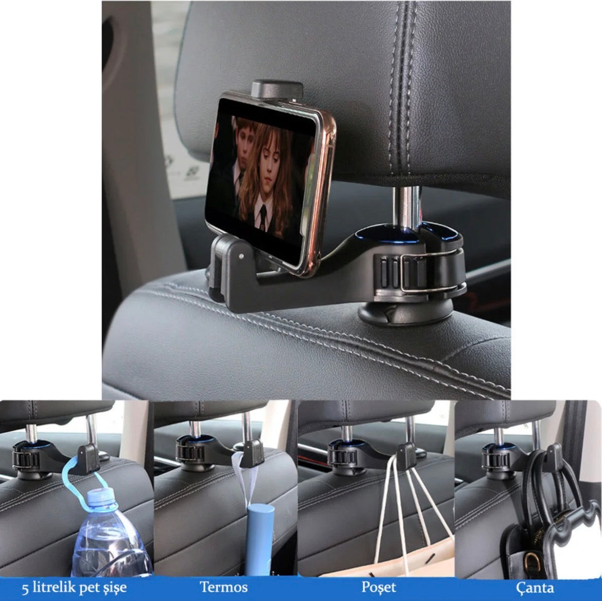 4.Araba Koltuk Arkası Telefon Tutucu Askılık