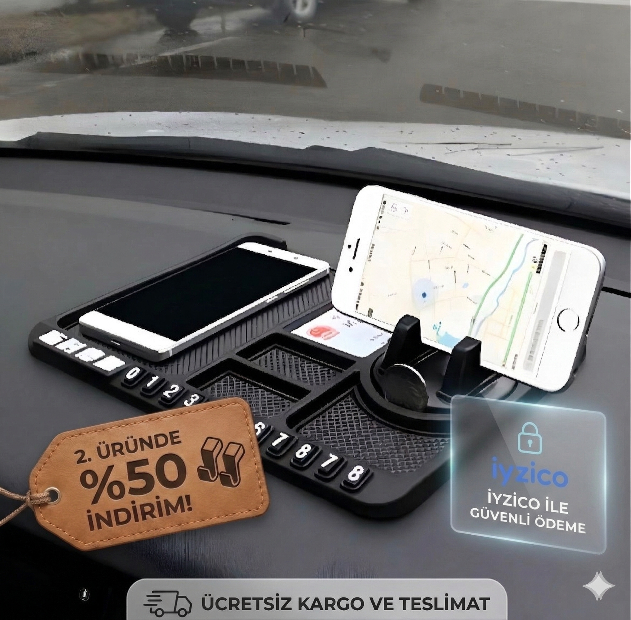 5.Çok Fonksiyonlu Araç İçi Telefon Tutucu