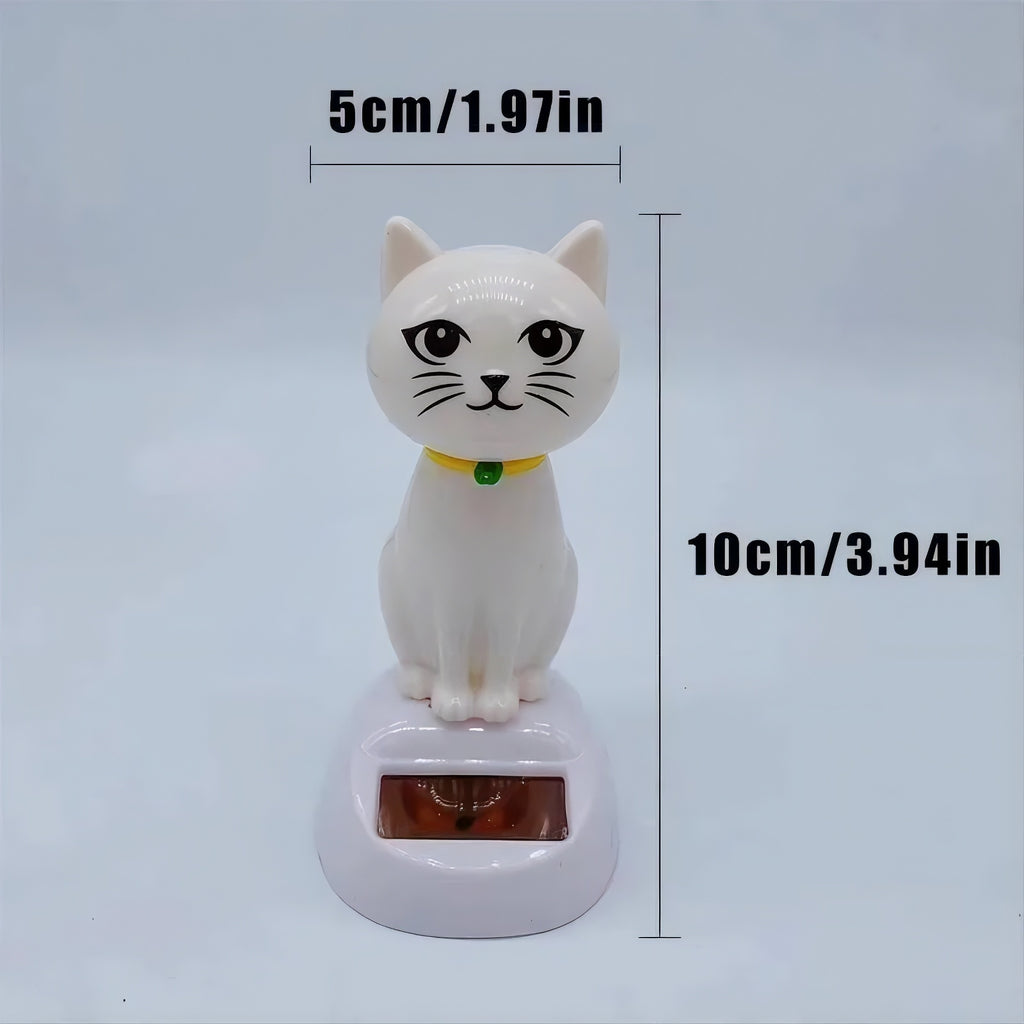 Güneş Enerjili Sallanan Kedi Figürü